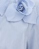 AKNVAS AKNVAS Poplin Rose Button Down Shirt Sky Blue Stripe - 6