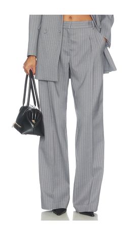 AKNVAS AKNVAS Rune Grey & White Pin Stripe Trousers