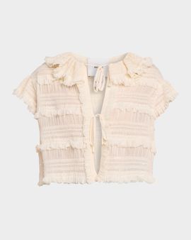 AKNVAS Audra Ruffled Tie-Front Blouse