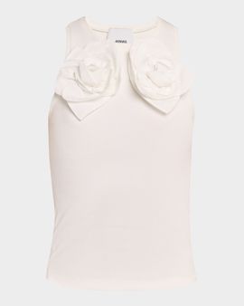 AKNVAS Camille 3D Flower Tank Top