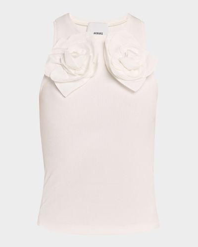 AKNVAS Camille 3D Flower Tank Top