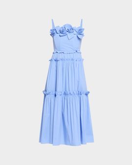 AKNVAS Rach Pinstripe Poplin Midi Dress