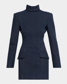 AKNVAS Toni Pinstripe Mini Dress