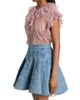 Aknvas Women's Este Sequined Ruffled Sheer Top - 4
