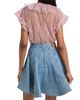 Aknvas Women's Este Sequined Ruffled Sheer Top - 5