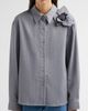 AKNVAS Women's Flor 3D Rose Pinstripe Top - 5
