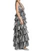 Aknvas Women's Henriette Metallic Ruffled Tiered Sleeveless Gown - 4