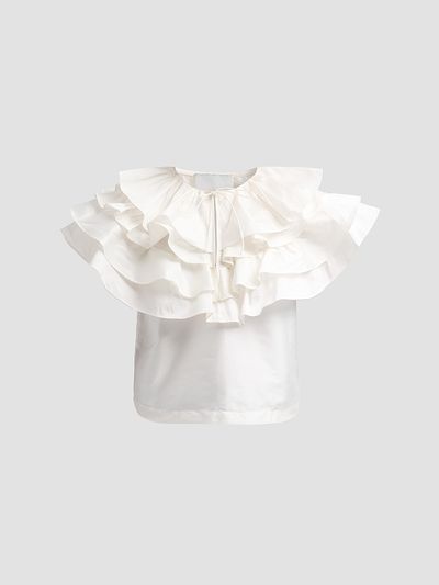 AKNVAS Women's Linda Taffeta Cape Top