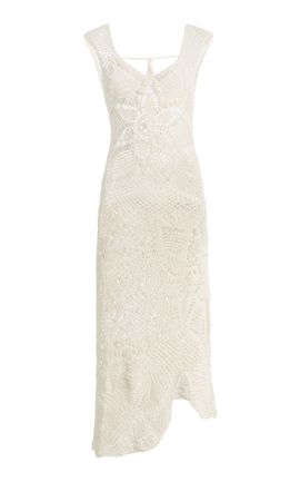 Akoia Swim Akoia Swim Crochet Asymmetrical Cotton Midi Dress