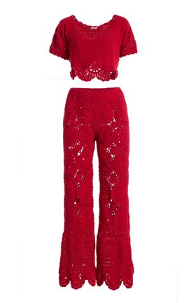 Akoia Swim Akoia Swim Exclusive Bunga Crocheted Cotton Pant Set