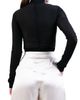AKOK Anamika Khanna Women's Necklace Turtleneck Mesh Top - 5