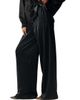 AKOK Anamika Khanna Women's Silk Wide-Leg Flared Trousers - 4