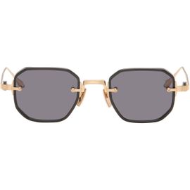 Akoni Akoni Black & Gold Juno-Two Sunglasses
