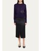 Akris 3D Woven Appliqué Cashmere-Silk Dolman-Sleeve Sweater - 2