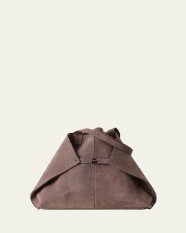 Akris Ai Large Slouchy Suede Tote Bag