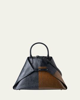 Akris Ai Medium Colorblock Leather Tote Bag