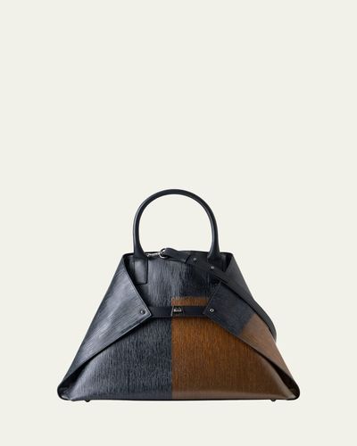Akris Ai Medium Colorblock Leather Tote Bag
