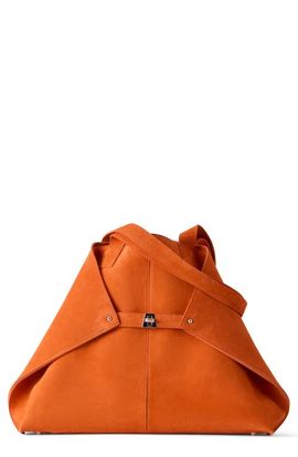 Akris Akris AI Suede Convertible Shoulder Tote