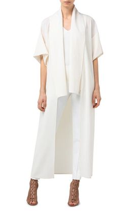 Akris Akris Akirs Short Sleeve Long Wool Crepe Jacket