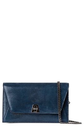 Akris Akris Anouk Lizard Embossed Suede Crossbody Bag
