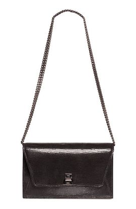 Akris Akris Anouk Lizard Embossed Wallet on a Chain
