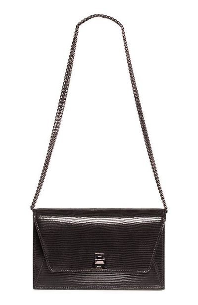 Akris Akris Anouk Lizard Embossed Wallet on a Chain