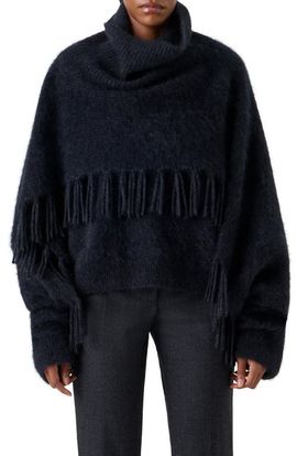 Akris Akris Cloud Fringe Cashmere Sweater