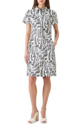 Akris Akris Dance Movements Print Linen Shirtdress