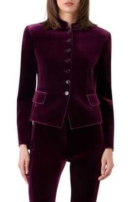 Akris Akris Deva Fitted Velvet Neoprene Jacket