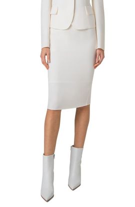 Akris Akris Double Face Virgin Wool Crepe Pencil Skirt