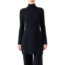 Akris Akris Fine Gauge Cashmere & Silk Tunic Turtleneck Sweater