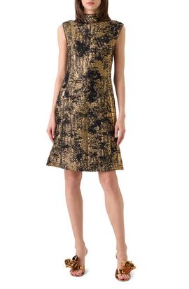 Akris Akris Fragmented Techno Lamé Jacquard Dress