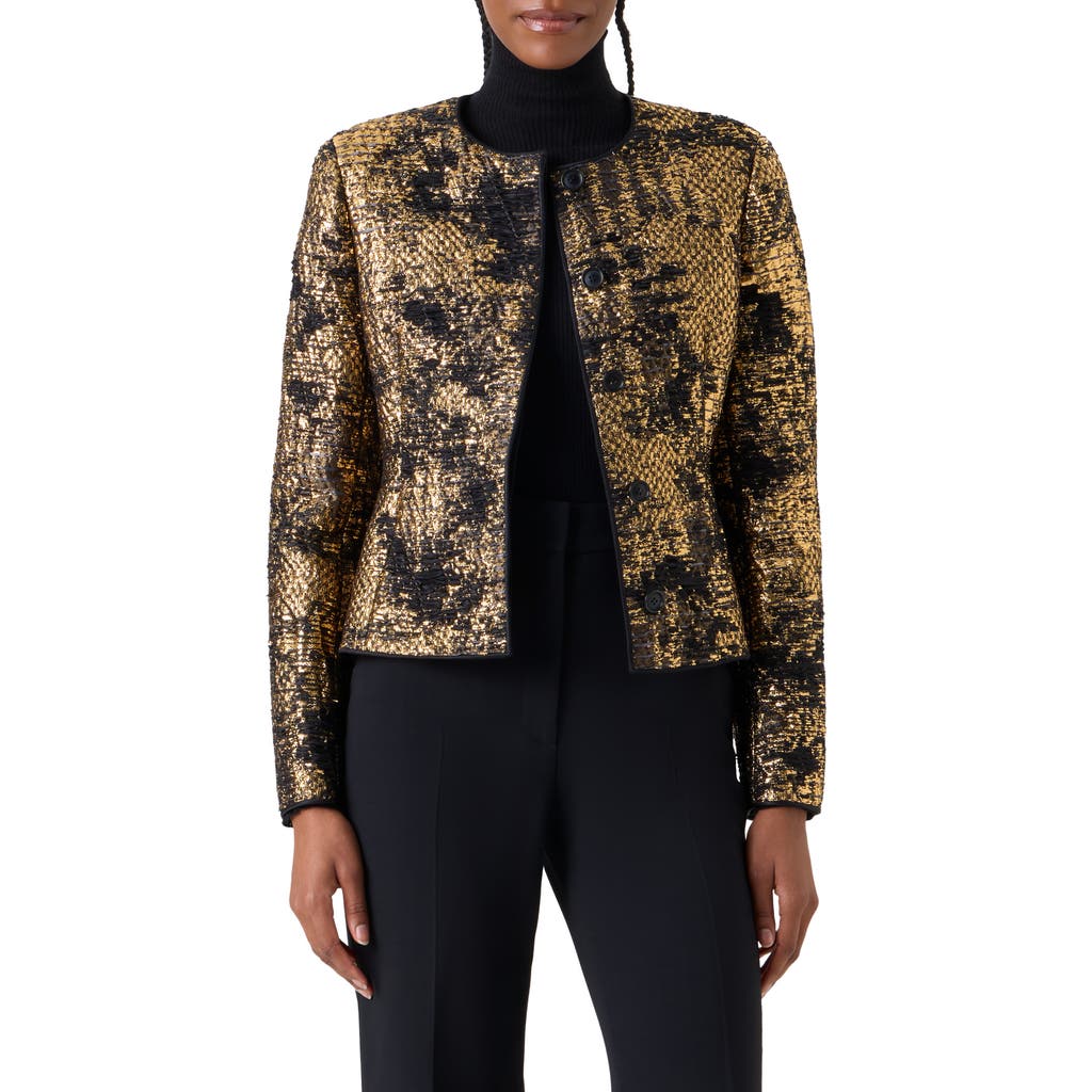 Akris Akris Fragmented Techno Lamé Jacquard Jacket