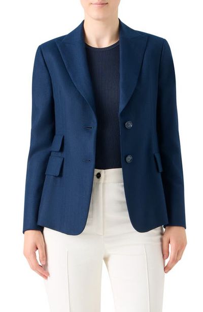Akris Akris Hans Herringbone Cashmere Blazer