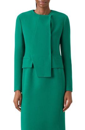 Akris Akris Hemilio Polygon Virgin Wool Crepe Jacket