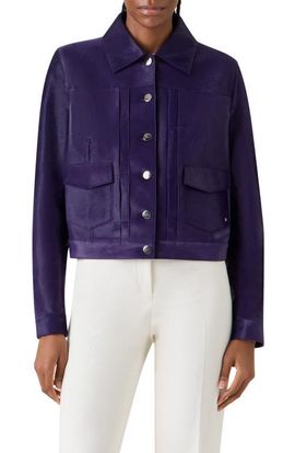 Akris Akris Hilbert Suede Trucker Jacket