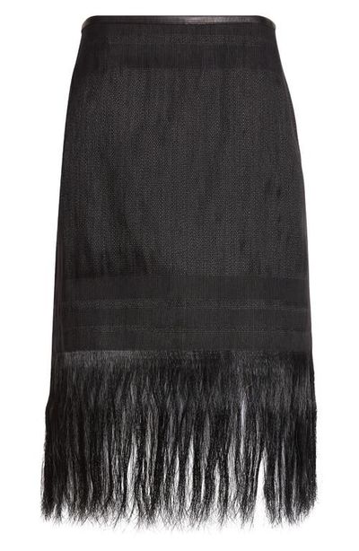 Akris Akris Horsehair Fringe Pencil Skirt