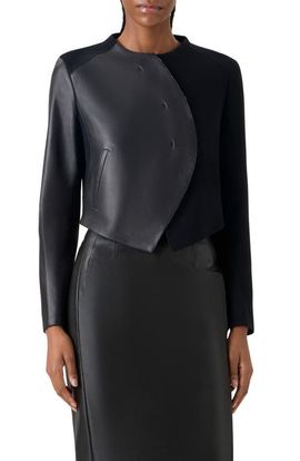 Akris Akris Hynora Orbit Wool & Leather Jacket