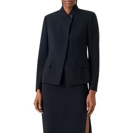 Akris Akris Kay Asymmetric Wool Blend Double Face Jacket