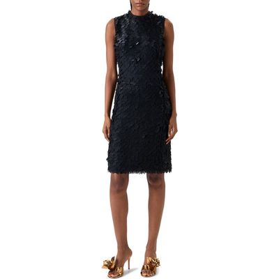 Akris Akris Layered Organza Tile Sheath Dress