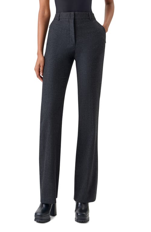 Akris Akris Marilyn High Waist Wool & Silk Flannel Pants