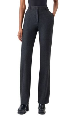 Akris Akris Marilyn High Waist Wool & Silk Flannel Pants