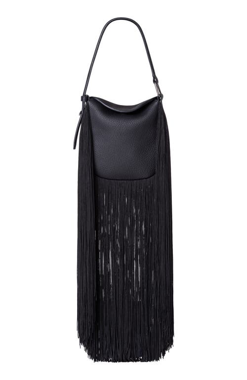 Akris Akris Mini Anna Fringe Leather Hobo Bag