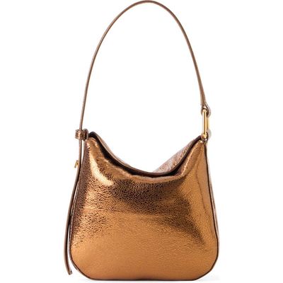 Akris Akris Mini Anna Metallic Leather Hobo Bag
