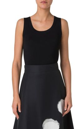 Akris Akris Scoop Neck Silk Rib Sweater Tank