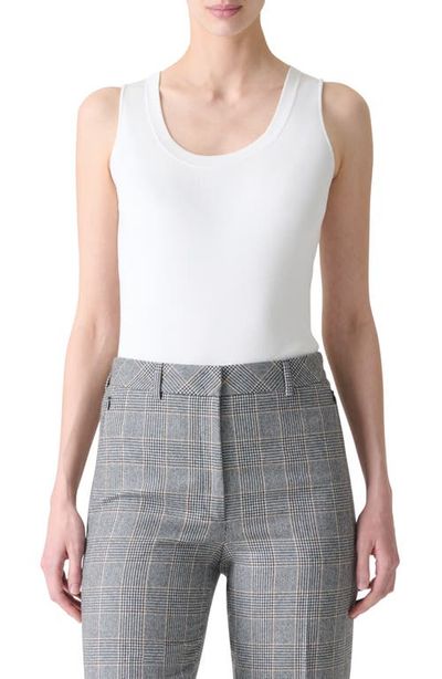 Akris Akris Scoop Neck Silk Rib Tank