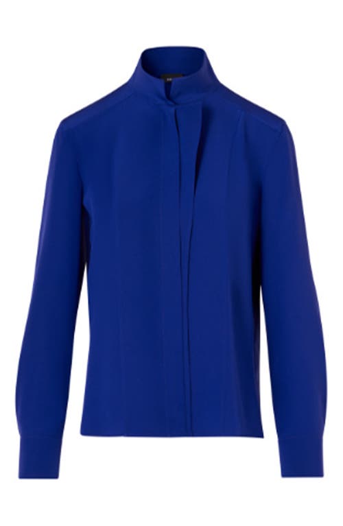 Akris Akris Stand Collar Silk Crepe Shirt