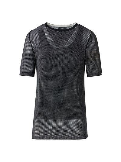 Akris Akris Women's Silk Grid Short-Sleeve​Top