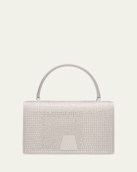Akris Alice Mini Rhinestone Satin Top-Handle Bag