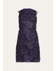 Akris Anemone Aetz Embroidered Organza Sleeveless Mini Dress - 1